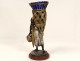 Sculpture orientalist Louis Kley vase gilt bronze silver black woman XIX