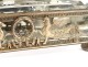 Crystal inkwell golden brass cherub crown winged lions Empire inkwell 19th