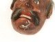 Noh theater mask polychrome man Gigaku O-Edo Japan beshimi mask nineteenth