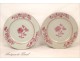 Pair of flat India Company, European decor, eighteenth