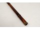 Century wooden cane bamboo silver metal system XIX