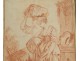 Blood drawing portrait peasant women farm barrel drawing nineteenth