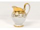 Service cup jug milk jug Halley Paris porcelain gilt Empire 19th