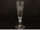 Goblet engraved blown glass flower glass grape sun Normandy eighteenth