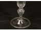 Goblet engraved blown glass flower glass grape sun Normandy eighteenth