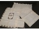 Lot 4 placemats linen embroidery days old mongrel scale twentieth century flowers