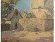 HSP table E.Forel Anclade Lourdes Pyrenees village landscape painting twentieth