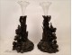 Black Forest Wood carvings, Cones Crystal Vase 19th