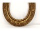 Oval frame french antique carved gilt frame flowers eighteenth century