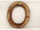 Oval frame french antique carved gilt frame flowers eighteenth century