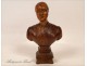 Bust of Woman in Carved Wood, Folk Art, 19th