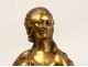 Gilt bronze bust sculpture Marie Antoinette marble column nineteenth century