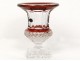 Cut crystal vase St. Louis France Versailles Thistle red crystal twentieth