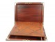 Box printing officer travel writing desk solid mahogany gilded bronze nineteenth