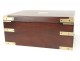 Box printing officer travel writing desk solid mahogany gilded bronze nineteenth