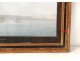 Rare Neapolitan gouache eruption Vesuvius Italy boat 1822 19th Grand Tour