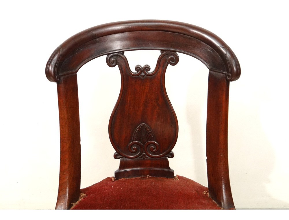 Chaise-escabeau en merisier - Moinat SA - Antiquités décoration