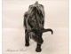 Taurus Bronze scupture signed 20th