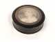 Miniature round box painted portrait young woman boiled cardboard nineteenth