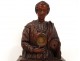 Beautiful carved wooden reliquary bust reliquary Saint character seventeenth