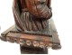 Beautiful carved wooden reliquary bust reliquary Saint character seventeenth