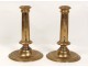 Rare pair candlesticks Haute Epoque gilt bronze candlesticks financial seventeenth