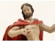 Superb polychrome wood sculpture Jesus Christ Pantocrator glorious eighteenth