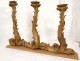 Pair candle light arms Deco elements carved gilt Regency eighteenth