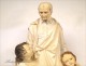 Plaster sculpture of St. Vincent de Paul, 19th