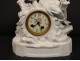 Pendulum cookie elegant young woman cage birds waterfall clock nineteenth century