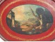 Plateau landscape painted metal temple romantic Italy Napoleon III nineteenth