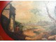 Plateau landscape painted metal temple romantic Italy Napoleon III nineteenth