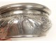 Round tin box woman elegant Art Nouveau flowers foliage nineteenth century