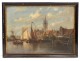 HST table harbor boats church mill Belgium Holland Belgian school nineteenth