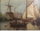 HST table harbor boats church mill Belgium Holland Belgian school nineteenth