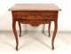 Table Louis XV carved cherry wood curved legs Lyon eighteenth century