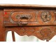 Table Louis XV carved cherry wood curved legs Lyon eighteenth century