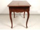 Table Louis XV carved cherry wood curved legs Lyon eighteenth century