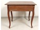 Table Louis XV carved cherry wood curved legs Lyon eighteenth century