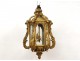 Italian suspension lantern carved gilt glass bizautée Italy nineteenth