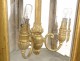 Italian suspension lantern carved gilt glass bizautée Italy nineteenth