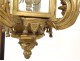 Italian suspension lantern carved gilt glass bizautée Italy nineteenth