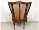 Bergere caned Louis XVI carved wood ears flowers eighteenth century