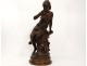 Beautiful young woman bronze sculpture The Source Mathurin Moreau nineteenth century