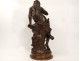 Beautiful young woman bronze sculpture The Source Mathurin Moreau nineteenth century