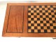 Game table Louis XVI marquetry walnut checkered fluted legs eighteenth century