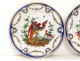 Pair English porcelain plates Chelsea-Derby birds insects nineteenth