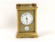 Travel alarm clock officer nineteenth century gilt bronze clock