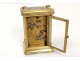 Travel alarm clock officer nineteenth century gilt bronze clock