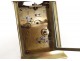 Travel alarm clock officer nineteenth century gilt bronze clock